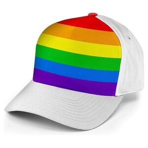 🆕 TIPSY ELVES Rainbow All The Way Pride Stripe Hat Unisex